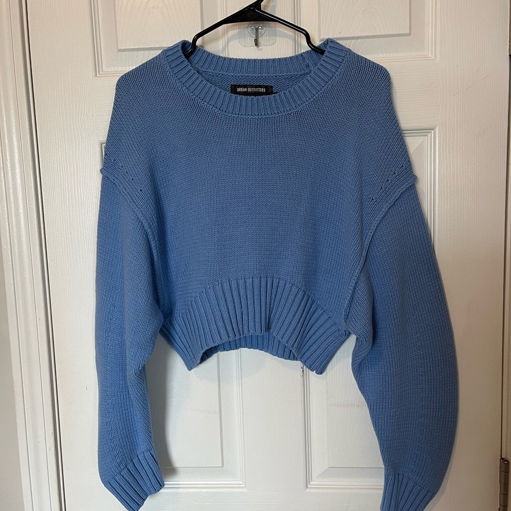 Urban Outfitters Blue Cropped Sweater
